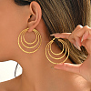 Stainless Steel Triple Hoop Earrings ZM0162-1