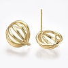 Brass Stud Earring Findings X-KK-S348-218-2