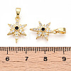 Brass Micro Pave Cubic Zirconia Pendants KK-T070-59A-G-3