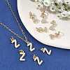 SHEGRACE Brass Micro Pave Clear Cubic Zirconia Pendants XGRQ29758-394G-Z-5