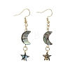 Natural Paua Shell Dangle Earrings for Women EJEW-JE07077-4