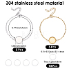 10Pcs 2 Colors 304 Stainless Steel Paperclip Chain Satellite Chain Bracelet Making BJEW-SP0001-31-2