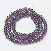 Electroplate Glass Beads Strands EGLA-A034-T4mm-I09-2