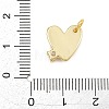 Brass Micro Pave Clear Cubic Zirconia Charms KK-CBA1731-04G-A-3