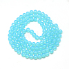 Baking Painted Glass Beads Strands DGLA-Q023-8mm-DB19-2