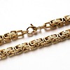 Trendy 304 Stainless Steel Byzantine Chain Bracelets BJEW-L510-10-1