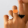 3Pcs Halloween Alloy Enamel Finger Rings FS-WG0E7D9-01-2