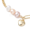 Brass Charm Bracelets BJEW-JB13362-3