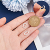 2Pcs 925 Sterling Silver Spring Gate Rings STER-MA0001-01-3