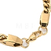 Ion Plating(IP) 304 Stainless Steel Wheat Chain Bracelets for Men BJEW-B093-04G-2