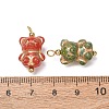 Baking Paint & Golden Metal Enlaced Glass Pendants GL-CBA010C-11G-3
