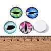 Printed Transparent Glass Cabochons GL-CBAA22A-14-4