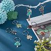 14Pcs 7 Style Chip Gemstone Keychain KEYC-FH0001-17-6