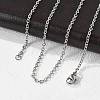 Non-Tarnish 304 Stainless Steel Cable Chain for Necklace STAS-E052-61P-50cm-3