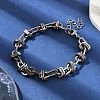 304 Stainless Steel Oval Link Chains Bracelets for Men & Women BJEW-D042-40P-3