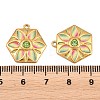 304 Stainless Steel Enamel & Rhinestone Pendants STAS-G398-26G-02-3