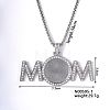 Simple and Stylish European and American Alloy Word Mom Pendant Necklace for Women LU8989-2-1