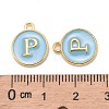 Golden Plated Alloy Enamel Charms X-ENAM-S118-04P-3