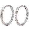 Anti-Tarnish Unisex Rhodium Plated 925 Sterling Silver Hoop Earrings EJEW-AA00271-06P-1