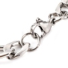 304 Stainless Steel Figaro Chain Bracelets for Women BJEW-G711-11GP-3