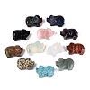 Natural & Synthetic Mixed Gemstone Pig Figurines Set G-Q615-06-3