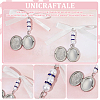 2Pcs 316 Stainless Steel Locket Oval Wedding Bouquet Pendants Decorations HJEW-UN00042-4
