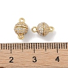 Rack Plating Brass Micro Pave Cubic Zirconia Magnetic Clasps with Loops KK-A224-11G-3