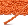 Baking Paint 6/0 Glass Seed Beads SEED-S004-Y3-4