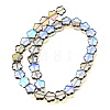 Electroplated Transparent Glass Beads Strands GL-CBA98F0-07E-3