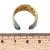 304 Stainless Steel Enamel Wide Cuff Open Rings for Women SA-K003-03E-G-3