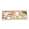 Christmas Theme Natural Wood Pendant Decorations HJEW-P010-06-6