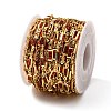 Brass Glass Rectangle Link Chains CHC-R001-01G-03-3