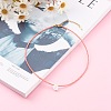 Natural Shell Letter Pendant Necklaces NJEW-JN03349-02-4