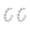 304 Stainless Steel Half Hoop Earrings for Women WG15C72-02-1