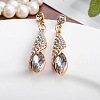 Alloy Rhinestone Dangle Stud Earrings FS-WGDE5F6-01-1