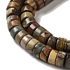 Natural Picasso Jasper Beads Strands G-Q161-D01-02-4