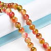 Faceted Rondelle Dyed Natural White Jade Bead Strands G-D073-01A-4