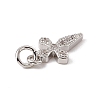 Brass Micro Pave Cubic Zirconia Charms ZIRC-F132-83P-3