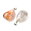 Natural Cherry Blossom Agate Pendants GG-K002-09P-2