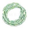 Electroplated Opaque Glass Beads Strands X-EGLA-L015-FR-B20-01-3