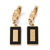 PVD Vacuum Plating 201 Stainless Steel Enamel Rectangle Hoop Earrings EJEW-I309-49G-1