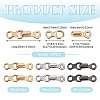 18Pcs 3 Colors Alloy Adjustable Jean Hook and Eye Hook FIND-TA0010-76-4