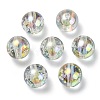 UV Plating Transparent Rainbow Iridescent Acrylic Beads TACR-D010-07B-2