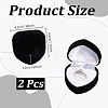 Valentine's Day Velvet Ring Storage Boxes AJEW-CL0004-89A-2