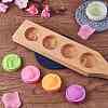 Flat Round Wooden Press Mooncake Molds BAKE-SZ0001-09-2