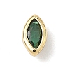 Horse Eye Brass Micro Pave Cubic Zirconia Cabochons KK-P345-13G-C-2
