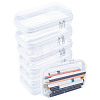 6Pcs Transparent PET Desktop Storage Zipper Boxes ABAG-WA0001-44C-1