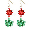 Christmas Theme Alloy Plastic Dangle Earrings FS-WG6FBD6-12-1