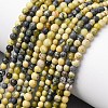 Natural Yellow Turquoise(Jasper) Beads Strands G-Z116-A19-3mm-1