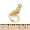 Brass Micro Pave Clear Cubic Zirconia Cuff Rings for Women Men RJEW-Z080-01G-5
